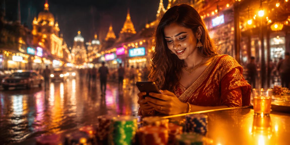Night market with mobile casino promotion in India